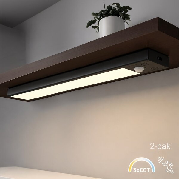 LED svítidlo Viro, 1x LED 1w, 3000-6500k, 3CCT, (30 cm), senzor pohybu a soumraku, b, sada 2ks