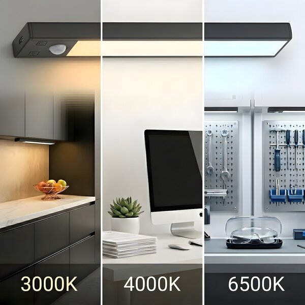 LED svítidlo Viro, 1x LED 1w, 3000-6500k, 3CCT, (30 cm), senzor pohybu a soumraku, b, sada 2ks