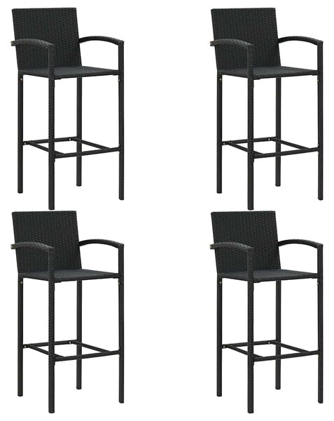 5dílný zahradní barový set černý 3064866