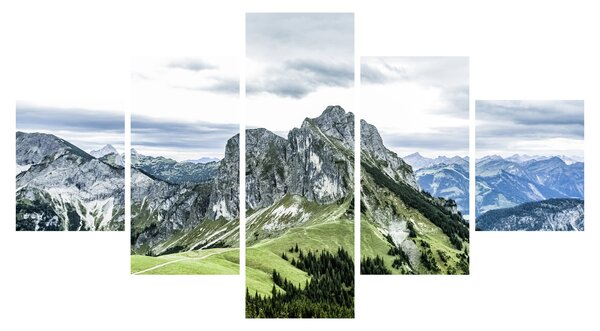 Obraz - Vrcholy hor (125x70 cm)