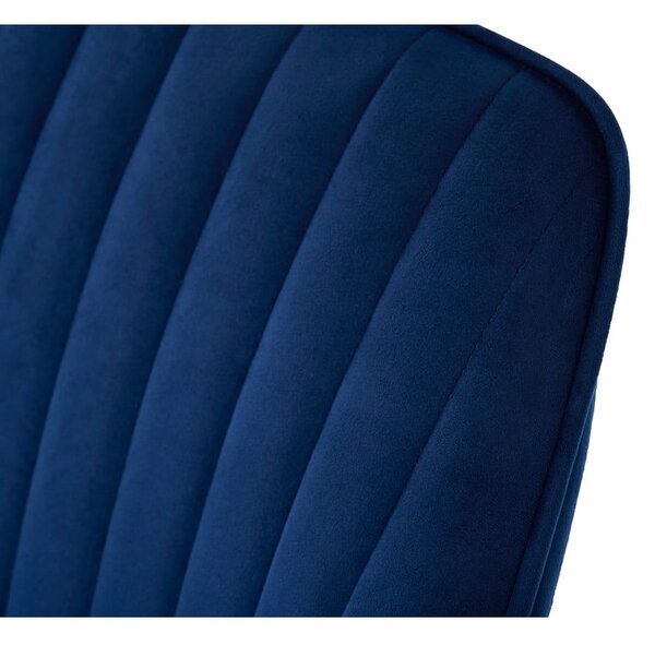 Tmavě modrá čalouněná jídelní křesla v sadě 2 ks s područkami Nolan Stripe – Unique Furniture