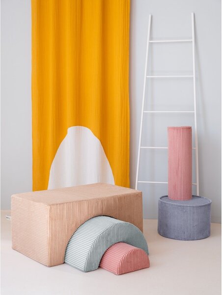 Světle hnědé manšestrové pěnové hřiště 75x49x37 cm Rainbow Montessori – Wigiwama
