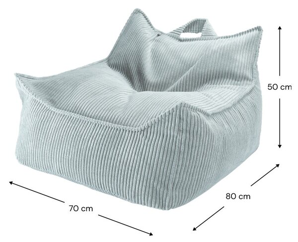 Manšestrový dětský sedací vak v mentolové barvě Chair – Wigiwama