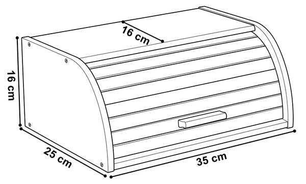 Bambusový chlebník GRANO, šířka 35 cm