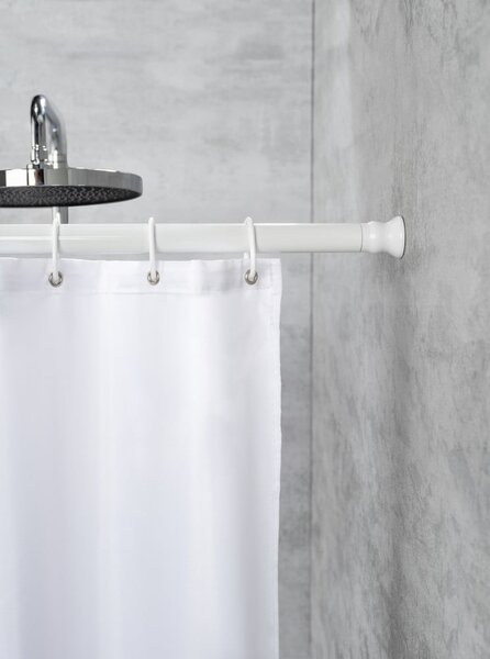 Bílá tyč na sprchový závěs 110 - 185 cm – Wenko