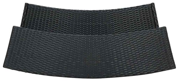 Zahradní barový stůl černý 120 x 55 x 110 cm polyratan 313468