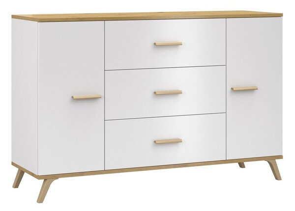Komoda se šuplíky a dvířky Robie 10 bílá/artisan - FALCO