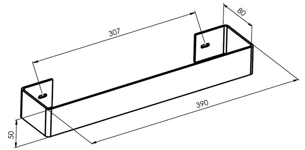 Sapho Sapho, TABELLA držák ručníků 390mm, bílá mat, MI390W