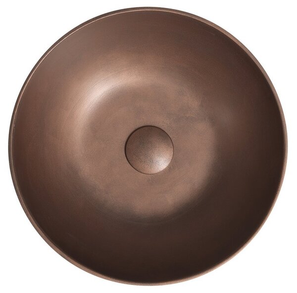 Sapho Sapho, FORMIGO betonové umyvadlo na desku, průměr 39cm, měď mat, FG320
