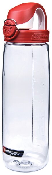 Nalgene dětská láhev OTF 650 ml čirá - červené víčko 0, 65L