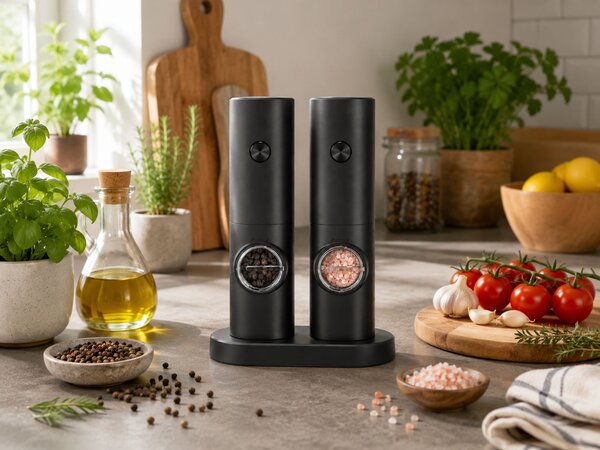Elektrické mlýnky na koření HERBAL, sada 2 ks