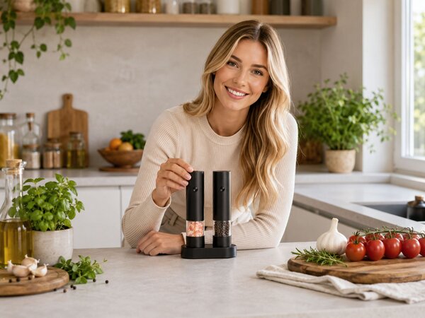Elektrické mlýnky na koření AROMA, sada 2 ks