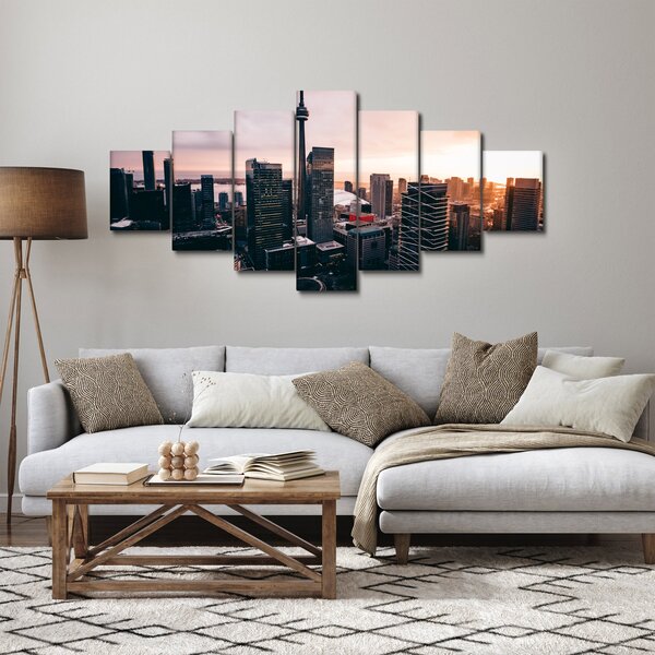 Obraz - Výhled na centrum města (210x100 cm)