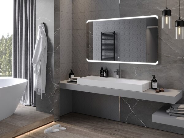 Mexen Nida, LED koupelnové zrcadlo s podsvícením 140x080 cm, 6000K, ochrana proti zamlžování, 9806-140-080-611-00