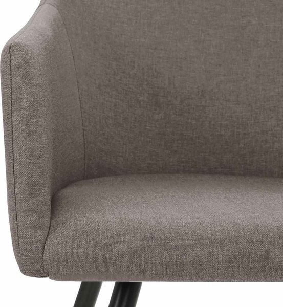 Otočné jídelní židle 4 ks taupe textil 3065680