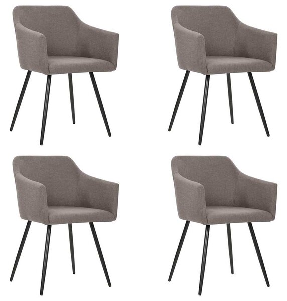 Otočné jídelní židle 4 ks taupe textil 3065680