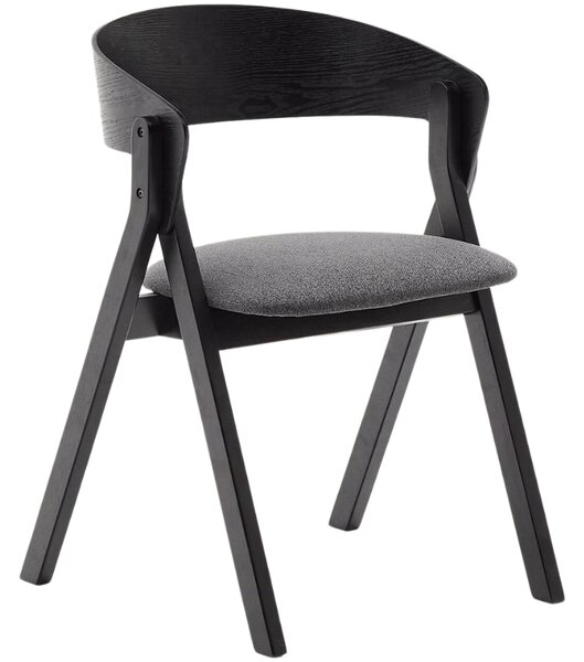 Černá dřevěná jídelní židle Kave Home Godia