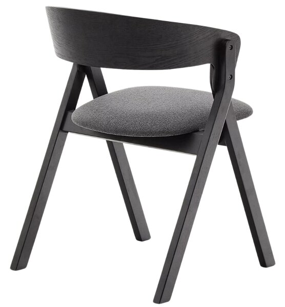Černá dřevěná jídelní židle Kave Home Godia
