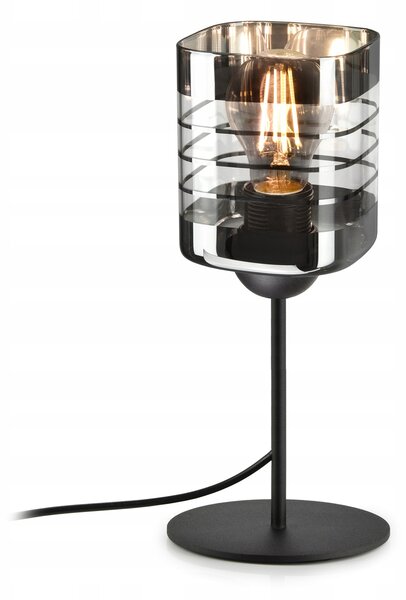 Stolní lampa Luxolar Glass Aluminium čirá, černá, stříbrná 60 W
