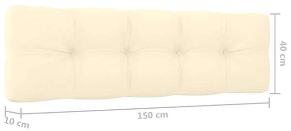 Zahradní lavice a krémové podušky 179 cm impregnovaná borovice 3065758