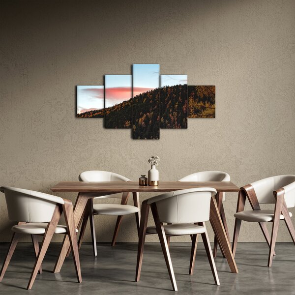 Obraz červánků nad kopcem (125x70 cm)