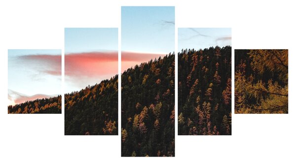 Obraz červánků nad kopcem (125x70 cm)