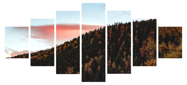 Obraz červánků nad kopcem (210x100 cm)