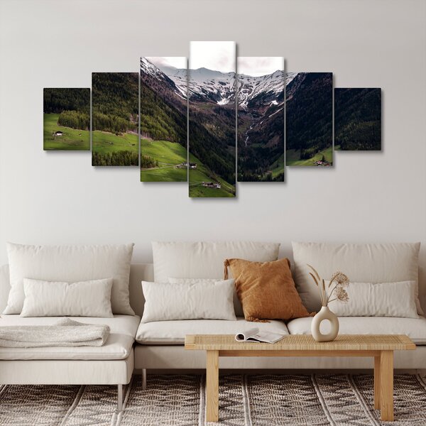 Obraz - Údolí pod horami (210x100 cm)