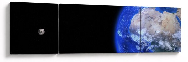 Obraz Měsíce a Země (170x50 cm)