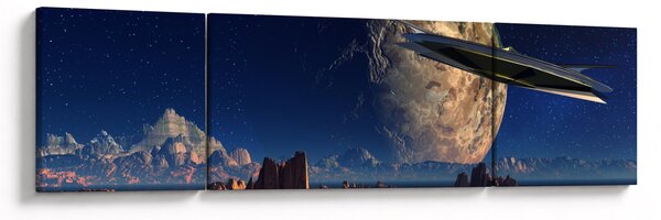 Obraz - Přílet mimozemšťanů (170x50 cm)