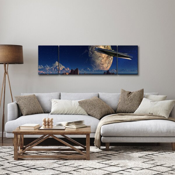 Obraz - Přílet mimozemšťanů (170x50 cm)