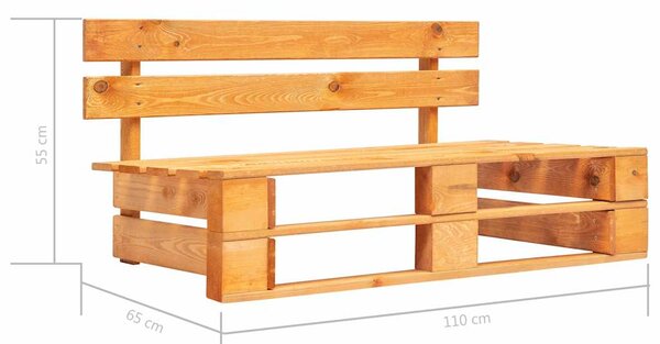 Zahradní středová pohovka z palet hnědě impregnovaná borovice 3066519