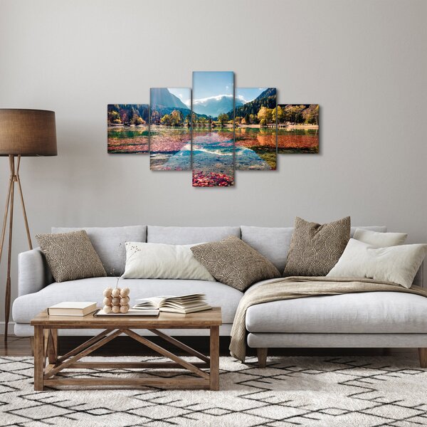 Obraz - Jezero Jasna, Gozd Martuljek, Julské Alpy, Slovinsko (125x70 cm)