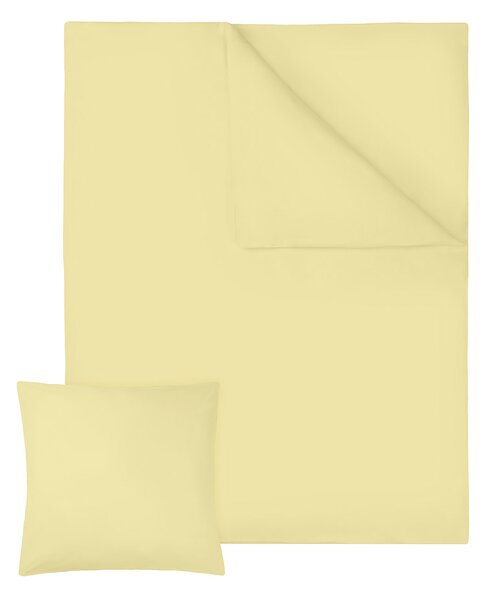 Tectake 401312 ložní povlečení bavlna 135x200cm 2-dílné - žlutá