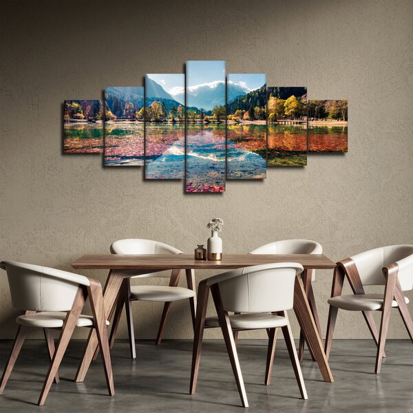 Obraz - Jezero Jasna, Gozd Martuljek, Julské Alpy, Slovinsko (210x100 cm)