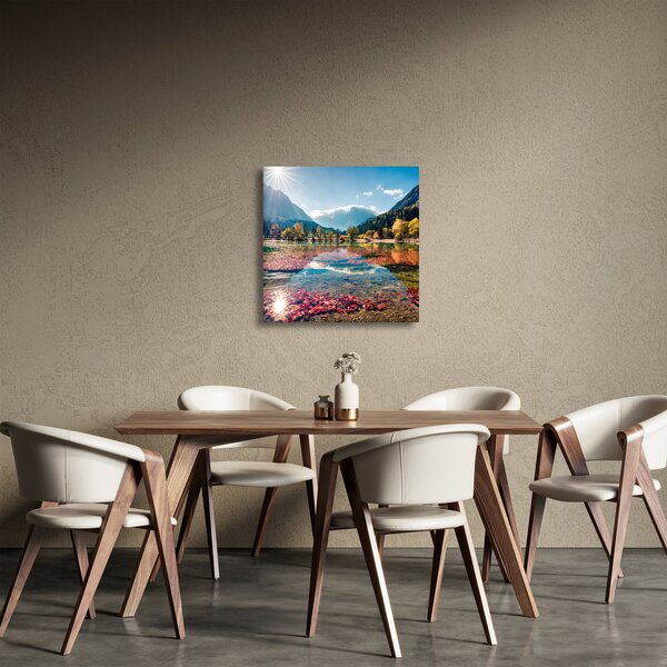 Obraz - Jezero Jasna, Gozd Martuljek, Julské Alpy, Slovinsko (30x30 cm)