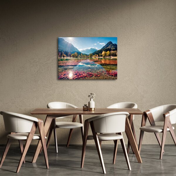 Obraz - Jezero Jasna, Gozd Martuljek, Julské Alpy, Slovinsko (70x50 cm)