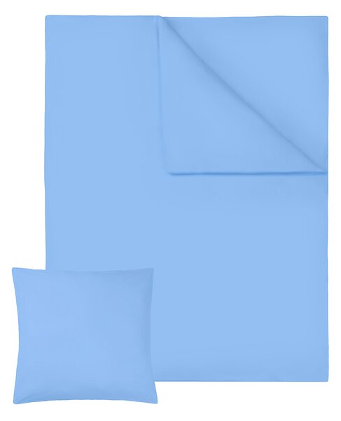 Tectake 401311 ložní povlečení bavlna 200x135cm 2-dílné - modrá