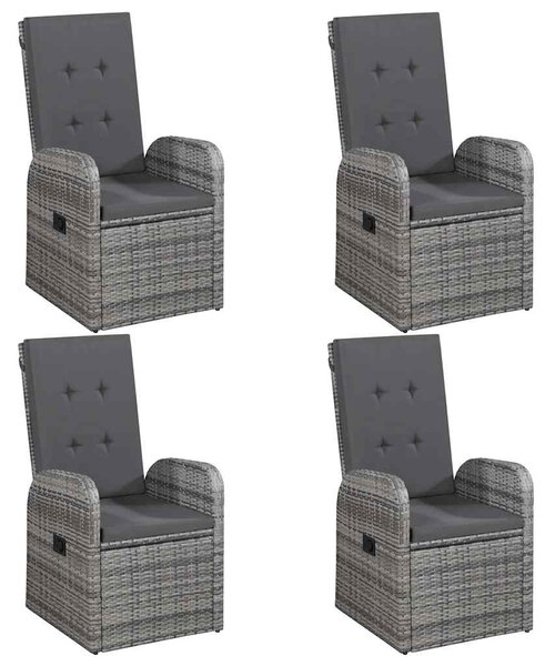 5dílný zahradní jídelní set šedý 3067810