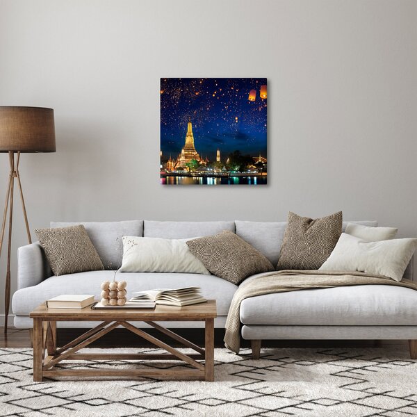 Obraz - Lampióny štěstí, Bangkok (30x30 cm)