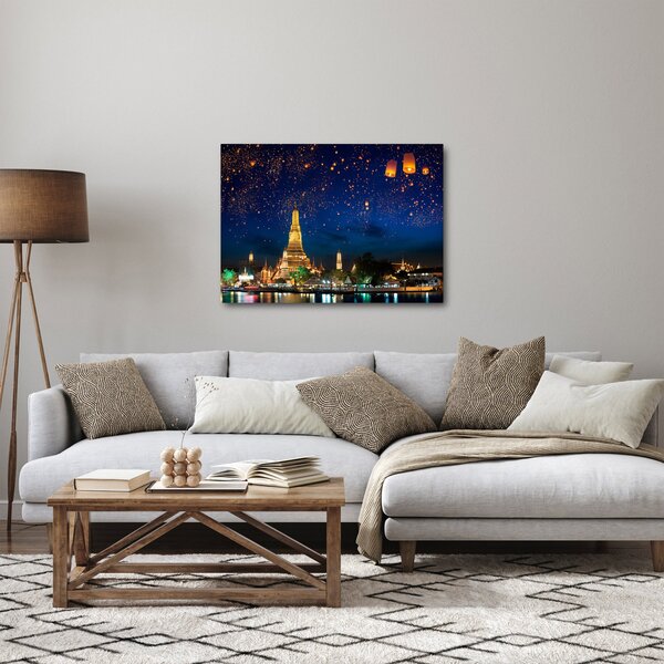 Obraz - Lampióny štěstí, Bangkok (70x50 cm)