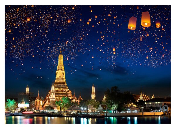Obraz - Lampióny štěstí, Bangkok (70x50 cm)