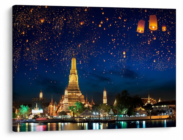 Obraz - Lampióny štěstí, Bangkok (70x50 cm)