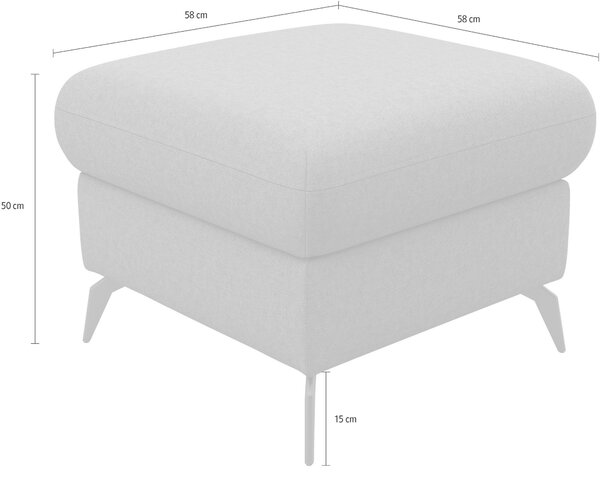 TABURET, textil, 58/50/58 cm Sit & More - Taburety, Online Only