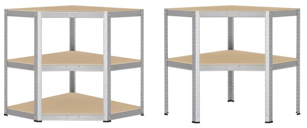 Rohový skladový regál 180 × 70 × 40 cm – 5 polic, nosnost 875 kg