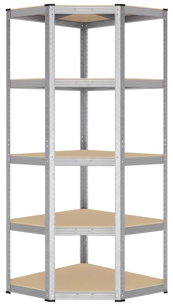 Rohový skladový regál 180 × 70 × 40 cm – 5 polic, nosnost 875 kg