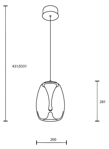 Maytoni Splash LED závěsné svítidlo Čirá