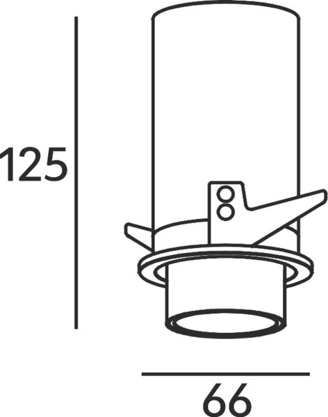 FINGER R single LED 7W 3000K, prům.60mm, bílá