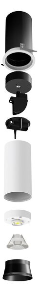 FINGER R single LED 7W 3000K, prům.60mm, bílá