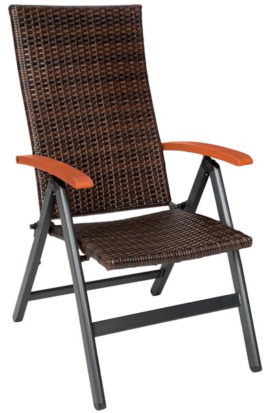 Tectake 402217 zahradní židle ratanová melbourne - hnědá